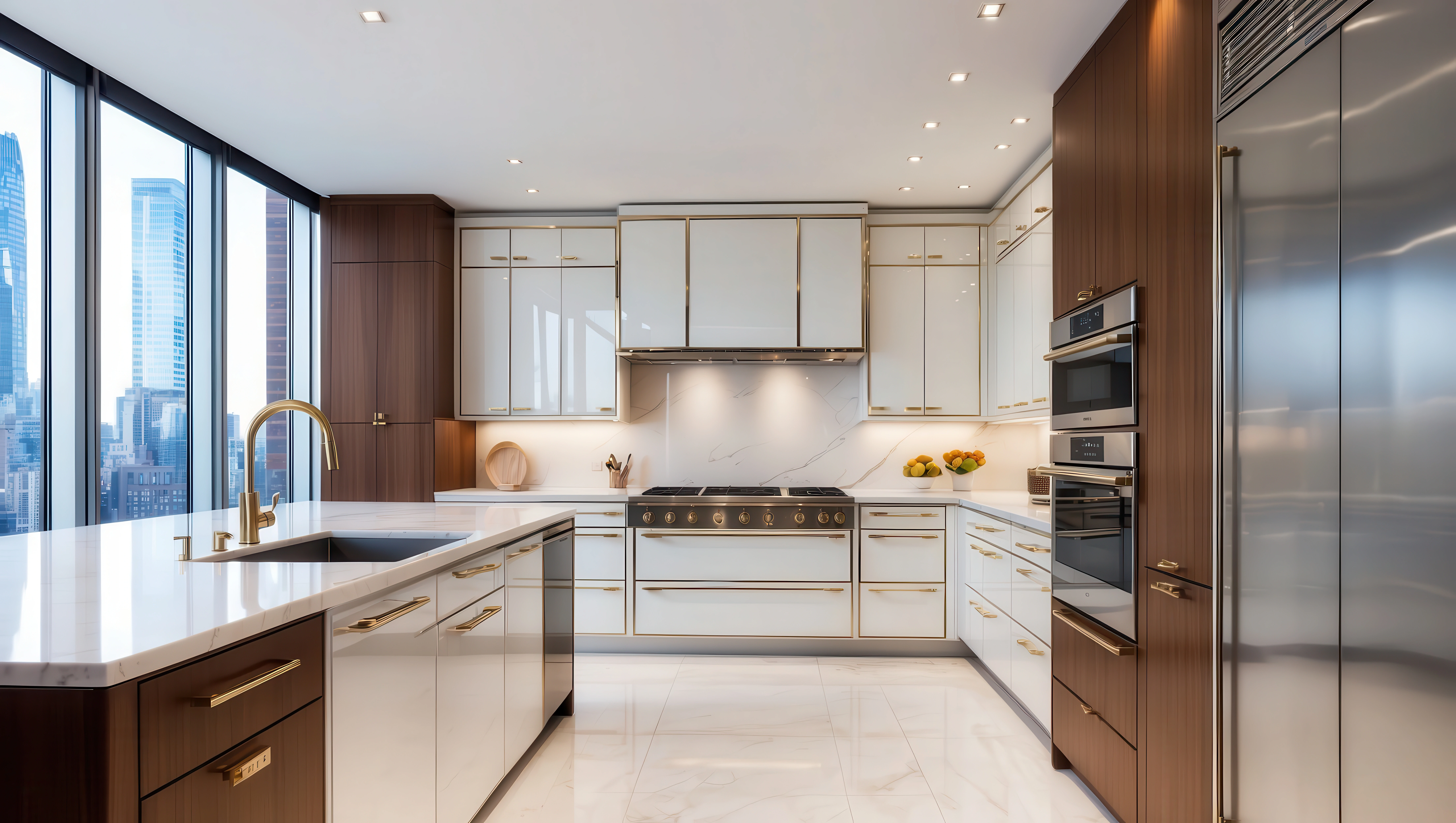 Modern luxury kitchen prepared for new residents with move-in cleaning